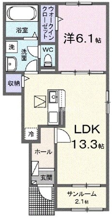 クレール六番館の物件間取画像